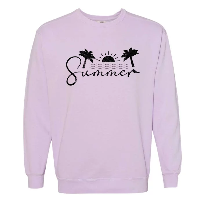 Summer Vintage Beach Garment-Dyed Sweatshirt