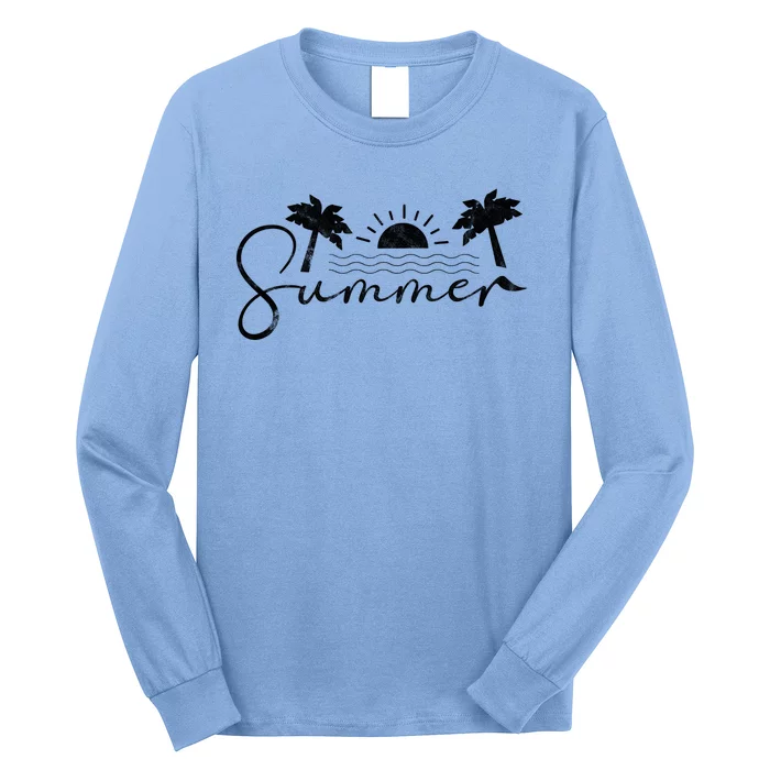 Summer Vintage Beach Long Sleeve Shirt