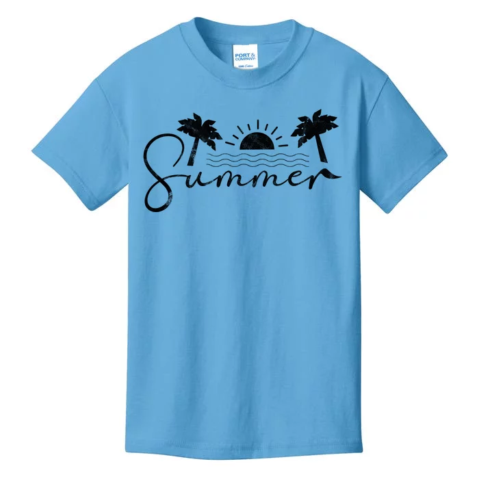 Summer Vintage Beach Kids T-Shirt