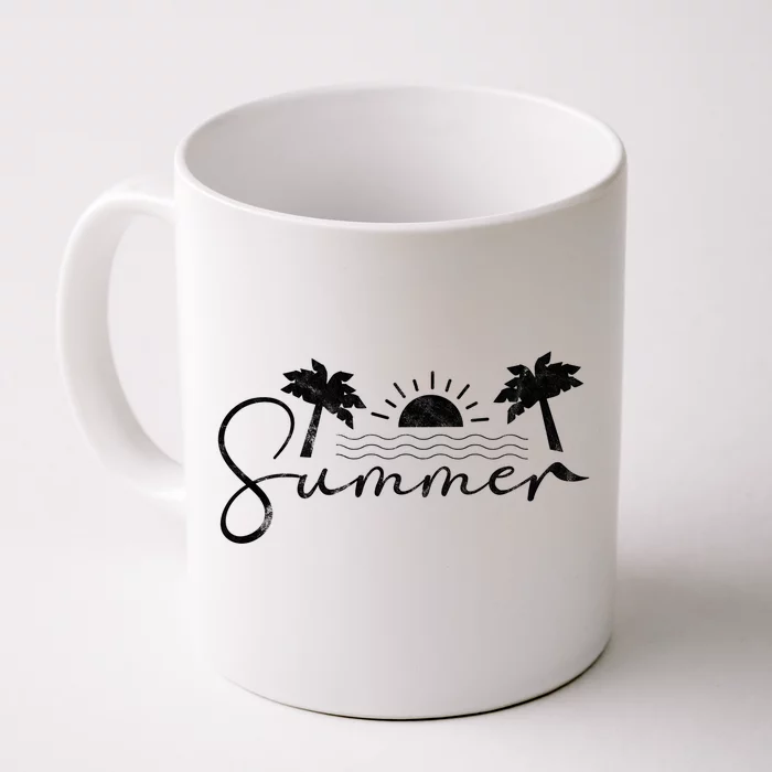 Summer Vintage Beach Front & Back Coffee Mug