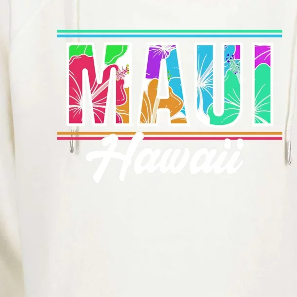 Summer Vacation Beach Maui Hawaii Gift Womens Funnel Neck Pullover Hood