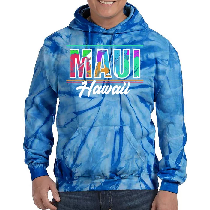 Summer Vacation Beach Maui Hawaii Gift Tie Dye Hoodie