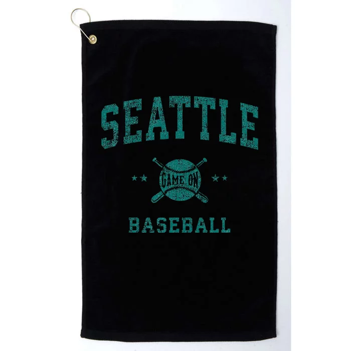 Seattle Vintage Baseball Throwback Platinum Collection Golf Towel