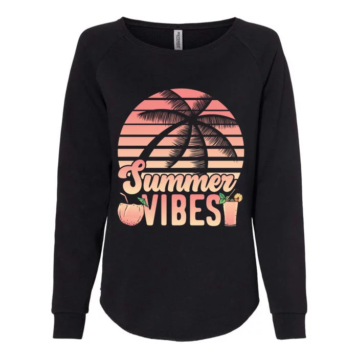 Summer Vibes Beach Vacation Lover Travel Vacay Adventurer Funny Gift Womens California Wash Sweatshirt