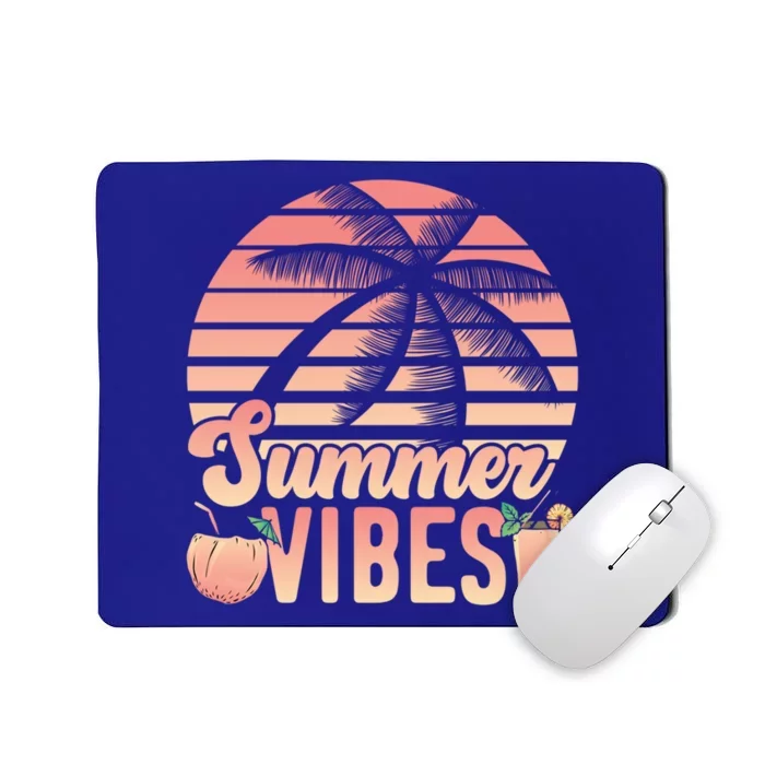 Summer Vibes Beach Vacation Lover Travel Vacay Adventurer Funny Gift Mousepad