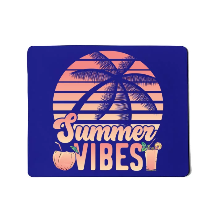 Summer Vibes Beach Vacation Lover Travel Vacay Adventurer Funny Gift Mousepad