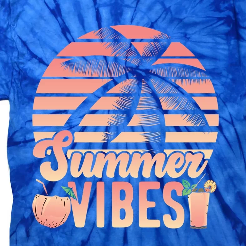 Summer Vibes Beach Vacation Lover Travel Vacay Adventurer Funny Gift Tie-Dye T-Shirt