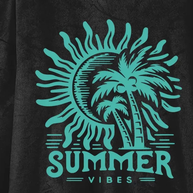 Summer Vibes Boho Beach Hooded Wearable Blanket