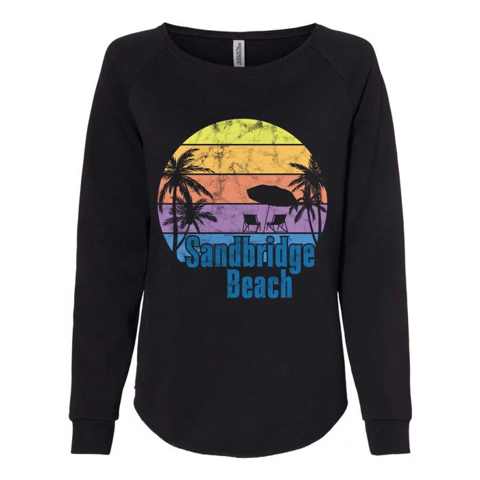 Sandbridge Virginia Beach Retro Sunset Family Beach Vacation Cute Gift Womens California Wash Sweatshirt