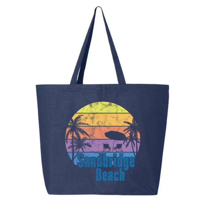 Sandbridge Virginia Beach Retro Sunset Family Beach Vacation Cute Gift 25L Jumbo Tote