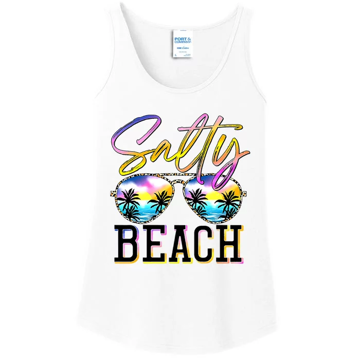 Salty Vibes Beach Vacation Summer Good Vibes Ladies Essential Tank