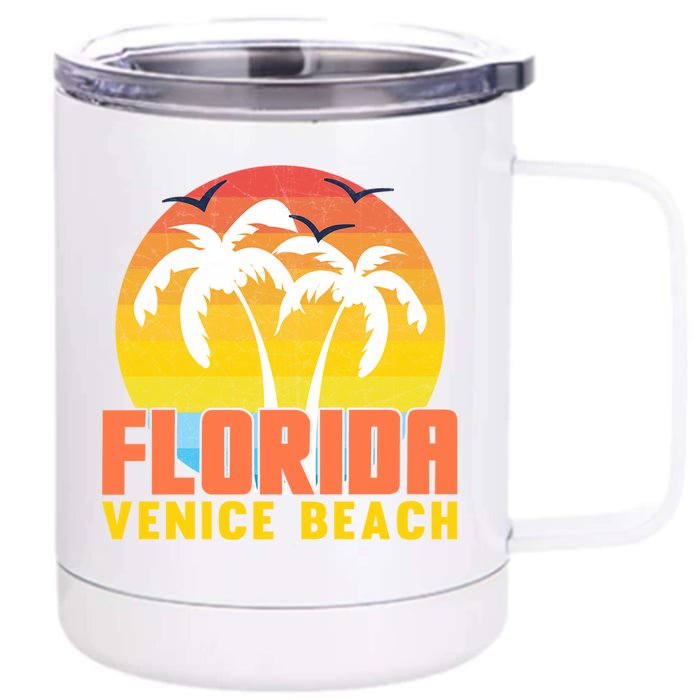 Sunset Venice Beach Front & Back 12oz Stainless Steel Tumbler Cup