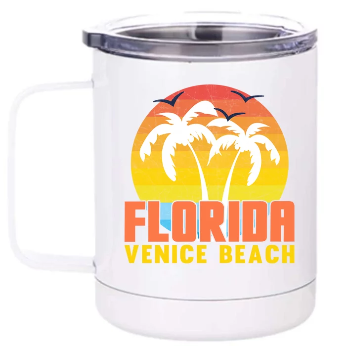 Sunset Venice Beach Front & Back 12oz Stainless Steel Tumbler Cup