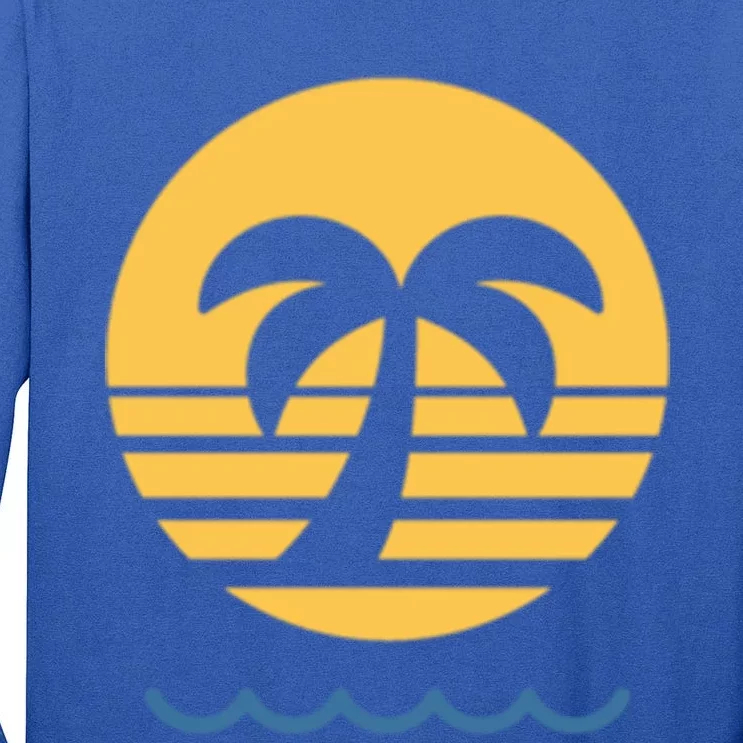 Summer Vibes Beach Graphic Tee For Fun In The Sun Gift Tall Long Sleeve T-Shirt