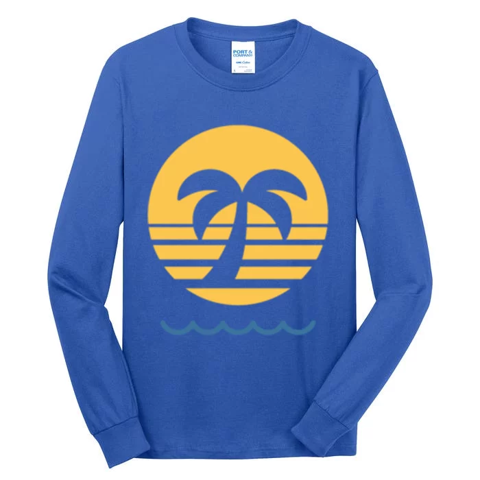 Summer Vibes Beach Graphic Tee For Fun In The Sun Gift Tall Long Sleeve T-Shirt