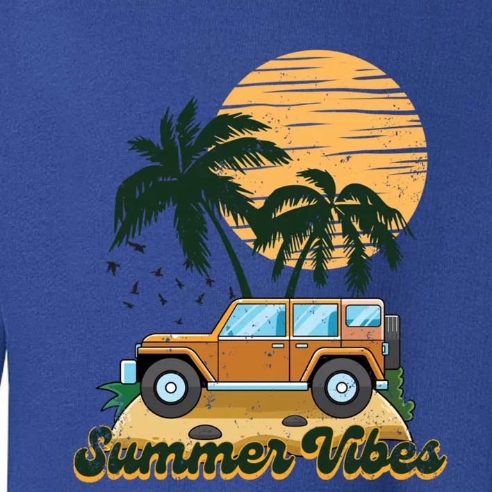 Summer Vibes Beach Trip Family Vacation Vacay Vibes Meaningful Gift Toddler Sweatshirt