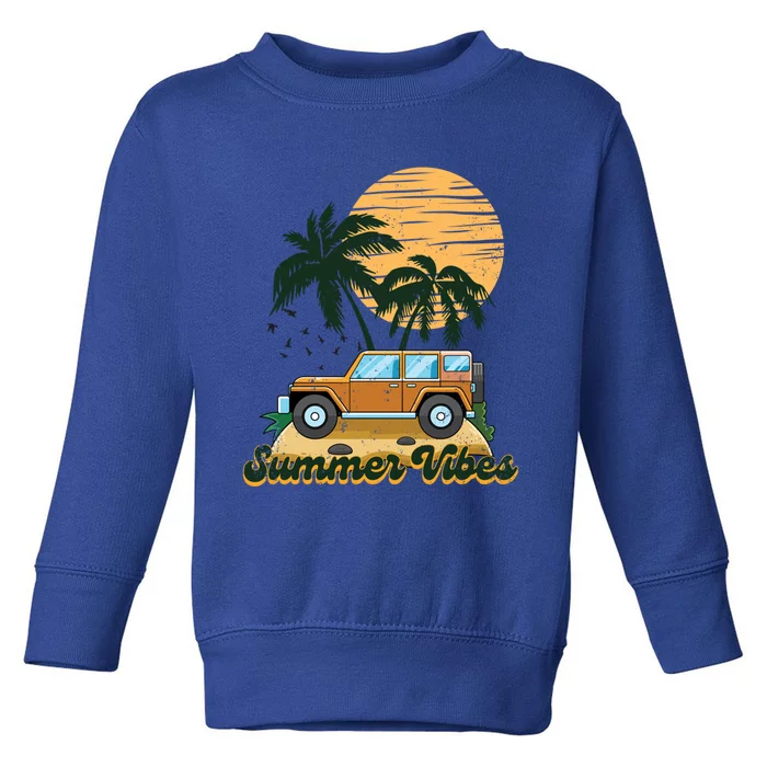 Summer Vibes Beach Trip Family Vacation Vacay Vibes Meaningful Gift Toddler Sweatshirt