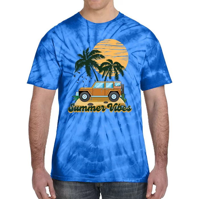 Summer Vibes Beach Trip Family Vacation Vacay Vibes Meaningful Gift Tie-Dye T-Shirt