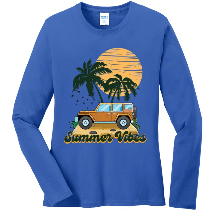 Summer Vibes Beach Trip Family Vacation Vacay Vibes Meaningful Gift Ladies Long Sleeve Shirt