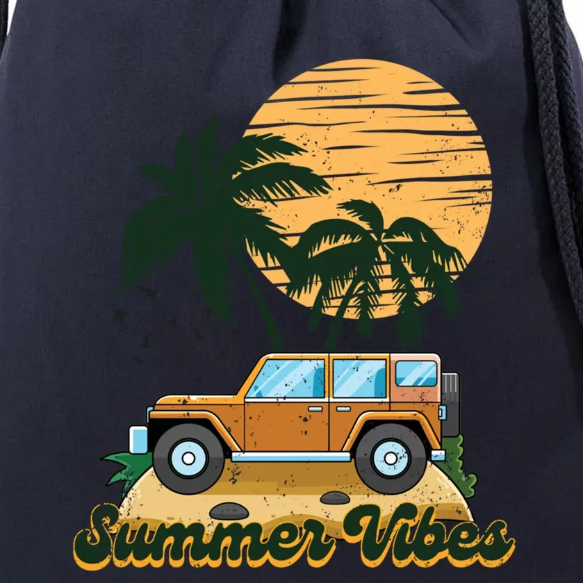 Summer Vibes Beach Trip Family Vacation Vacay Vibes Meaningful Gift Drawstring Bag