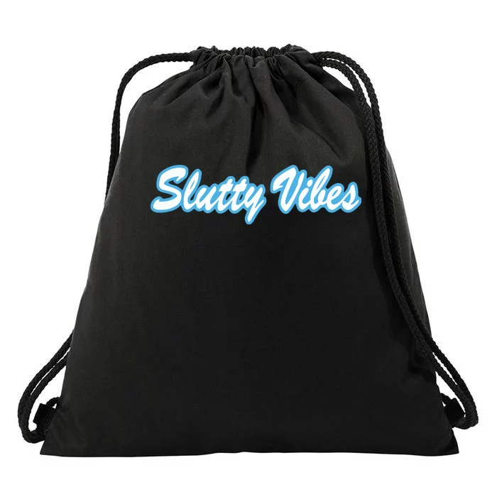 Slutty Vibes Blue Drawstring Bag