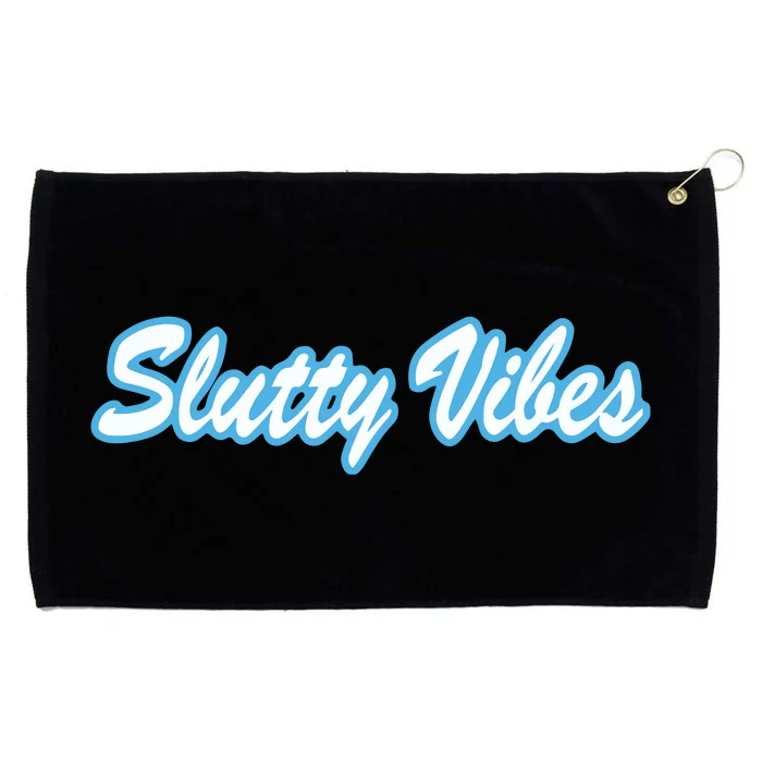 Slutty Vibes Blue Grommeted Golf Towel