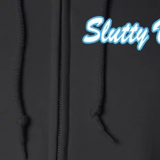 Slutty Vibes Blue Full Zip Hoodie