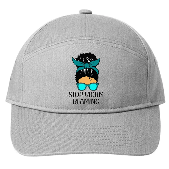 Stop Victim Blaming Sexual Assault Awareness Month 7-Panel Snapback Hat