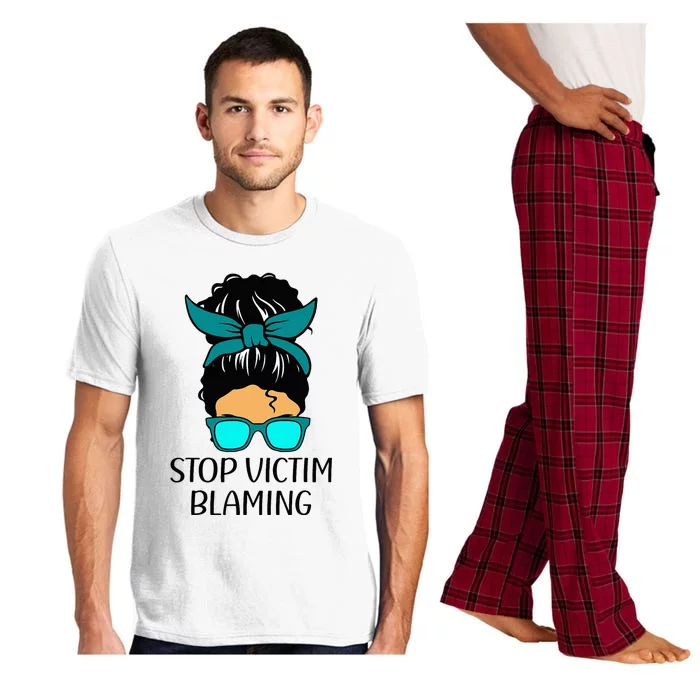 Stop Victim Blaming Sexual Assault Awareness Month Pajama Set