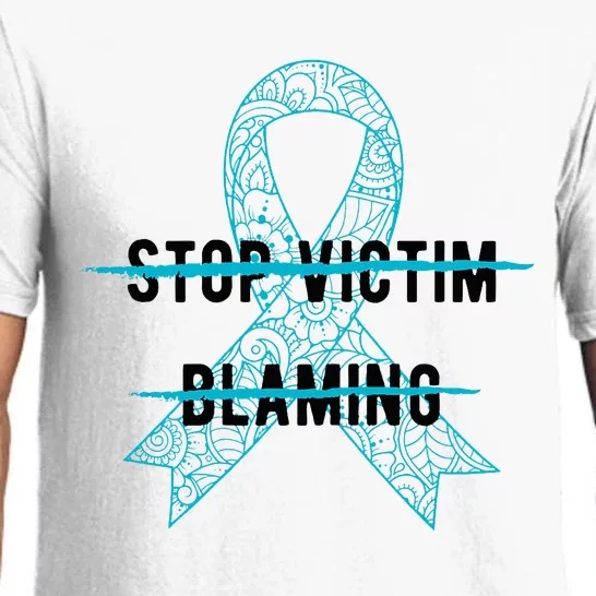 Stop Victim Blaming Sexual Assault Awareness Month Warrior Pajama Set