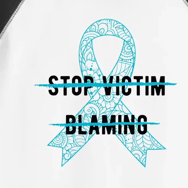 Stop Victim Blaming Sexual Assault Awareness Month Warrior Toddler Fine Jersey T-Shirt