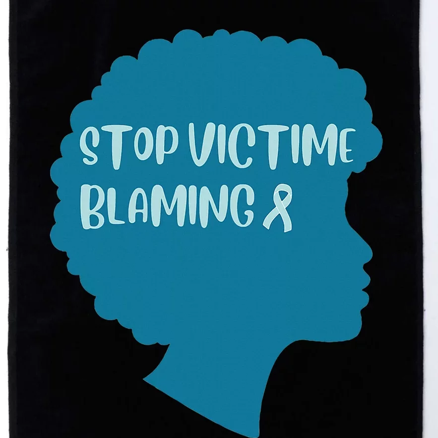 Stop Victim Blaming Sexual Assault Awareness Month Warrior Platinum Collection Golf Towel