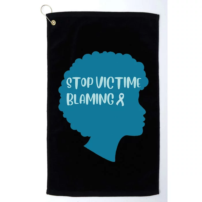 Stop Victim Blaming Sexual Assault Awareness Month Warrior Platinum Collection Golf Towel