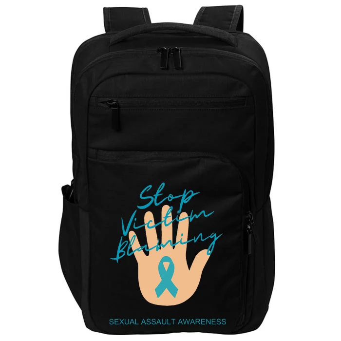 Stop Victim Blaming Sexual Assault Awareness Impact Tech Backpack