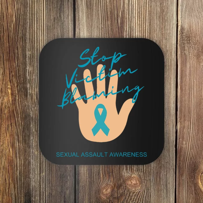 Stop Victim Blaming Sexual Assault Awareness Coaster