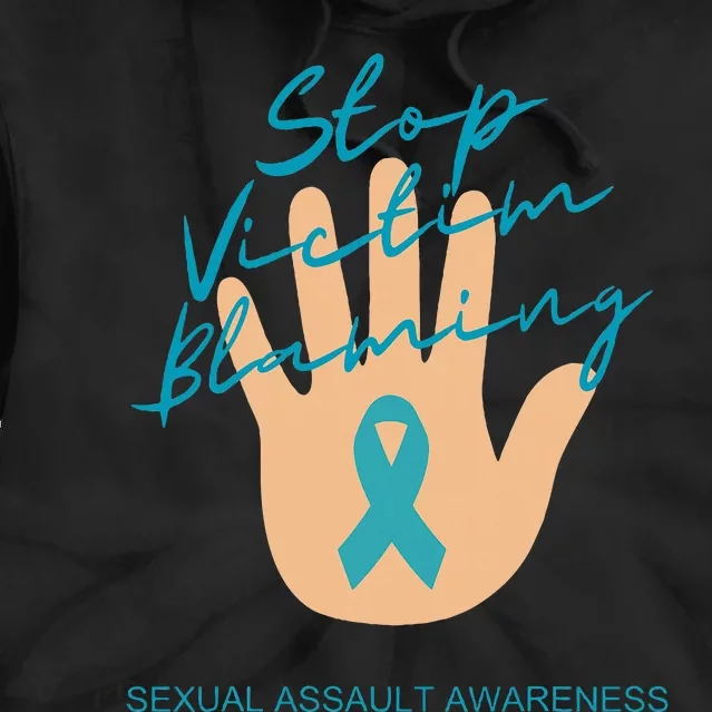 Stop Victim Blaming Sexual Assault Awareness Tie Dye Hoodie