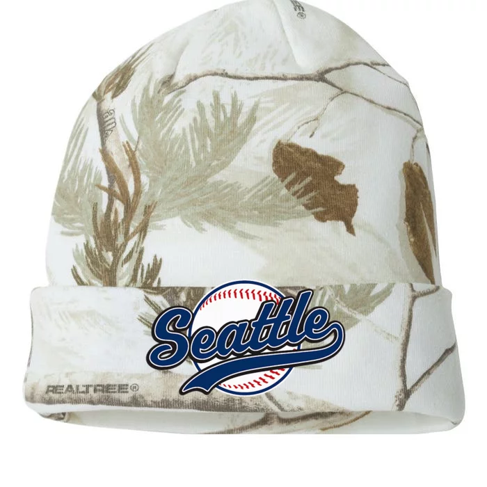 Seattle Vintage Baseball Throwback Retro Design Kati - 12in Camo Beanie