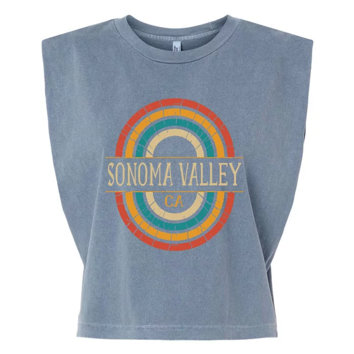 Sonoma Valley California Vintage Ca Retro Home State Garment-Dyed Women's Muscle Tee