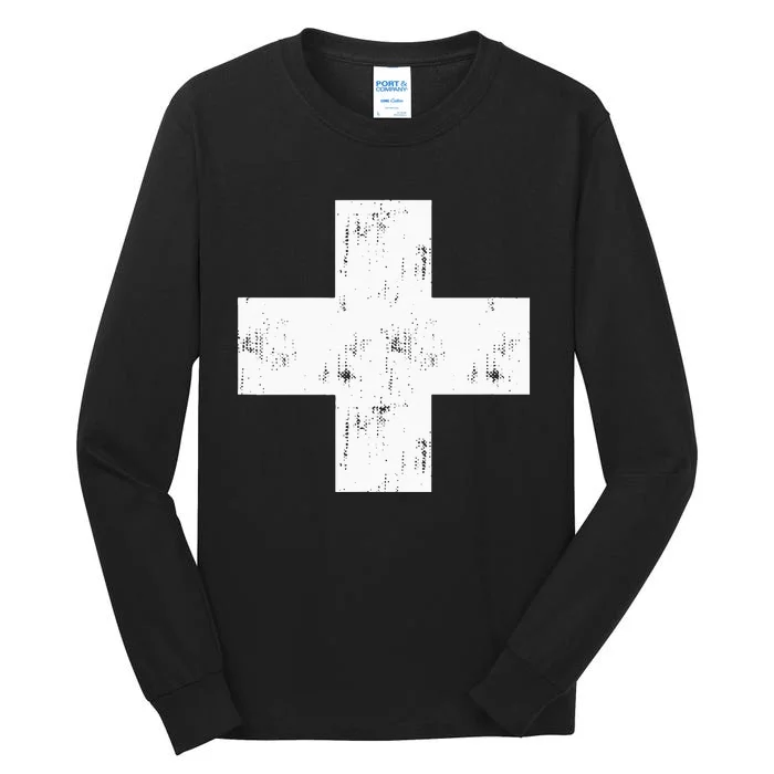 Swiss Vintage Cross Flag Switzerland Tall Long Sleeve T-Shirt