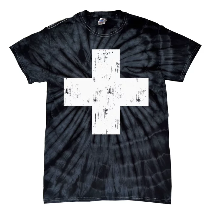 Swiss Vintage Cross Flag Switzerland Tie-Dye T-Shirt