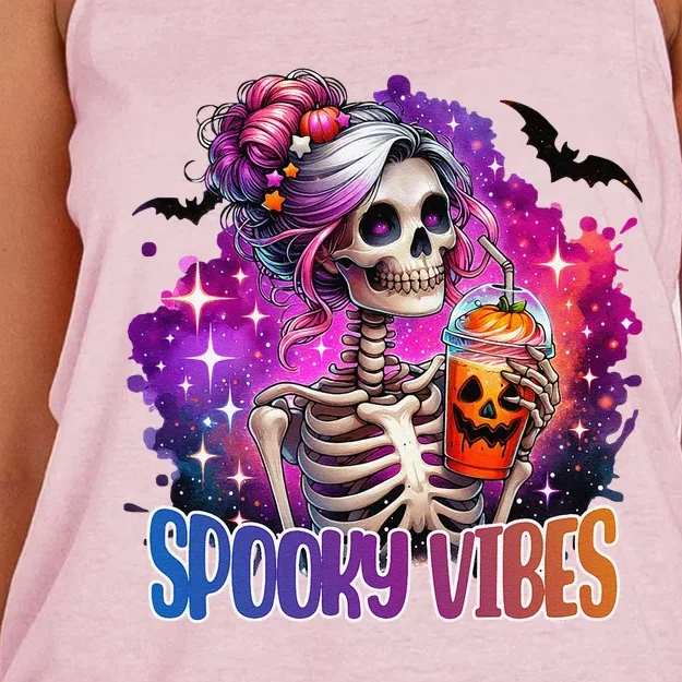 Spooky Vibes Cute Women's Knotted Racerback Tank