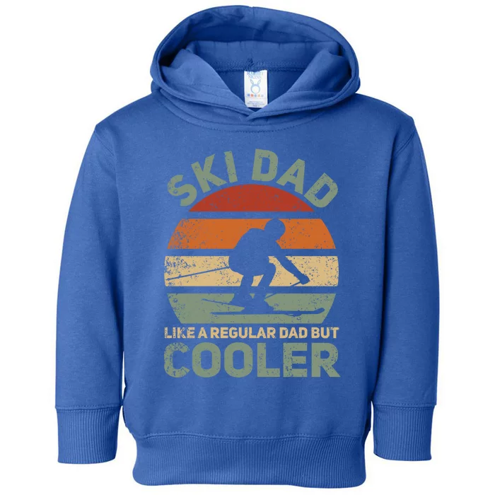 Sad Vintage Cool Ski Dad Funny Gift Toddler Hoodie