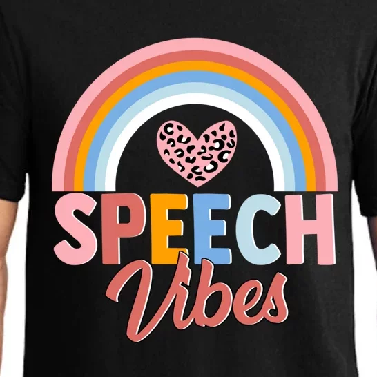 Speech Vibes Cute Speechfunny Giftlanguage Pathologist Therapist Fun Funny Gift Pajama Set