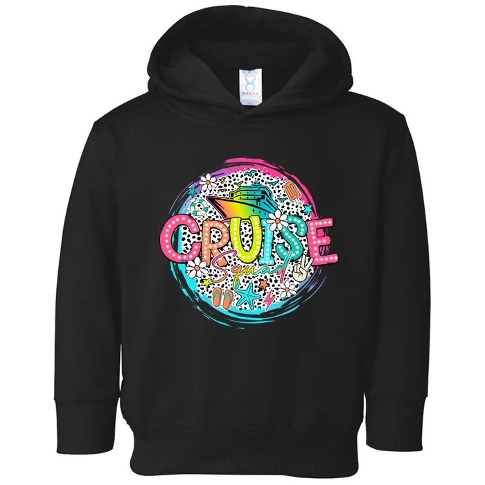 Summer Vibes Cruise Squad Vacation Toddler Hoodie