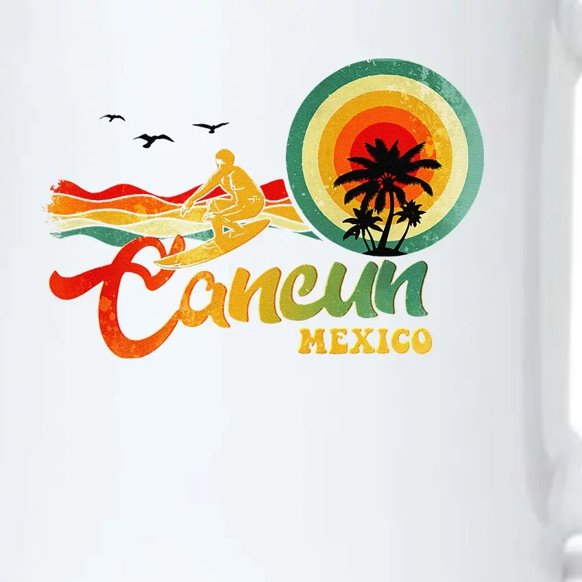 Summer Vacation Cancun Mexico Beach Black Color Changing Mug