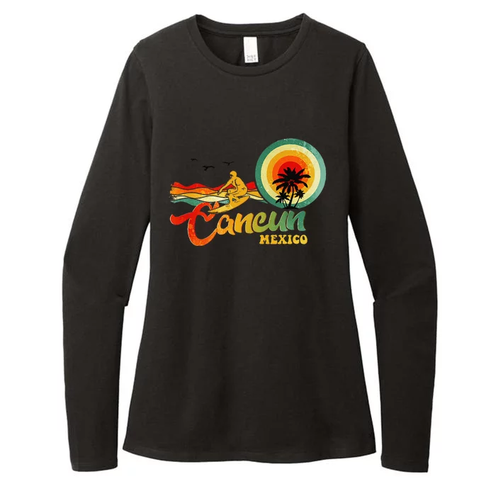 Summer Vacation Cancun Mexico Beach Womens CVC Long Sleeve Shirt