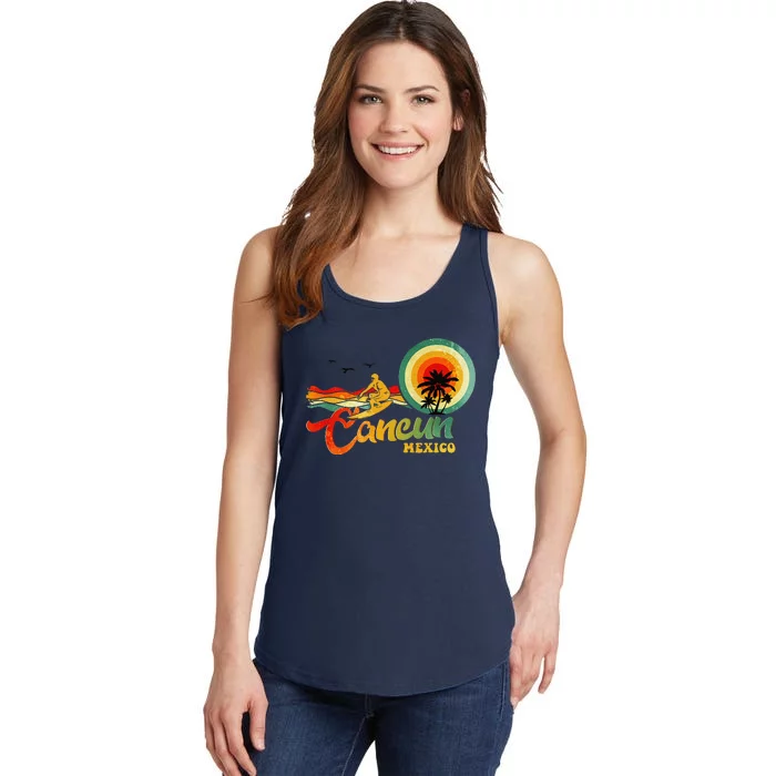 Summer Vacation Cancun Mexico Beach Ladies Essential Tank