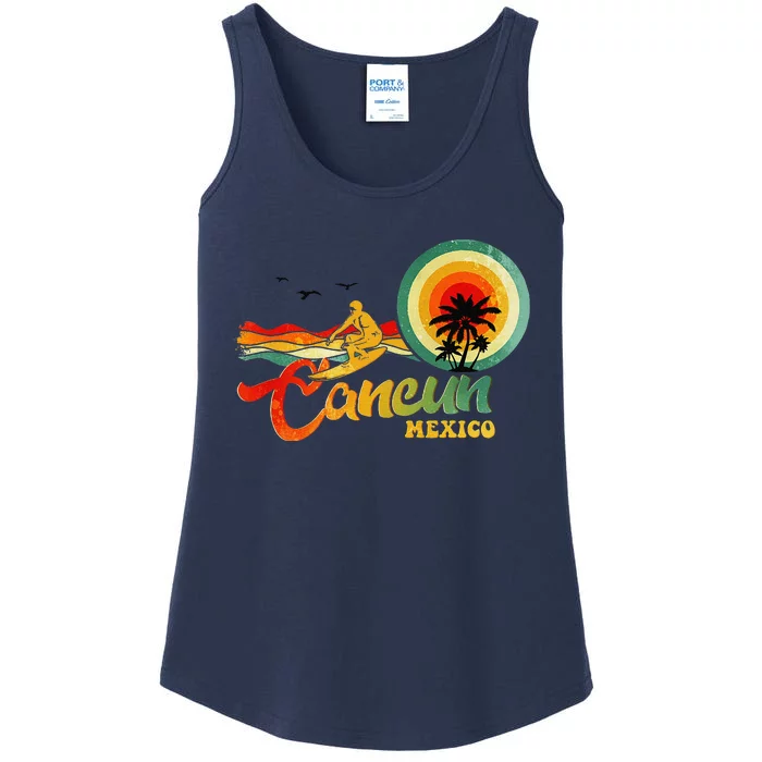 Summer Vacation Cancun Mexico Beach Ladies Essential Tank