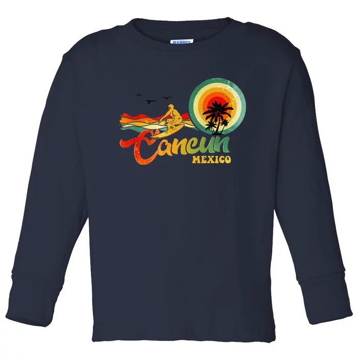 Summer Vacation Cancun Mexico Beach Toddler Long Sleeve Shirt