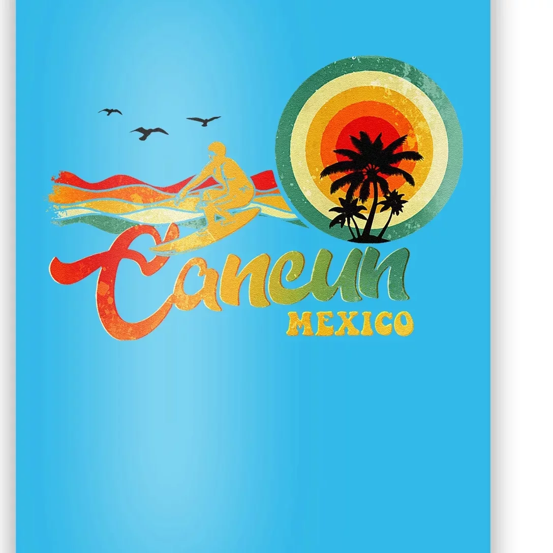 Summer Vacation Cancun Mexico Beach Poster